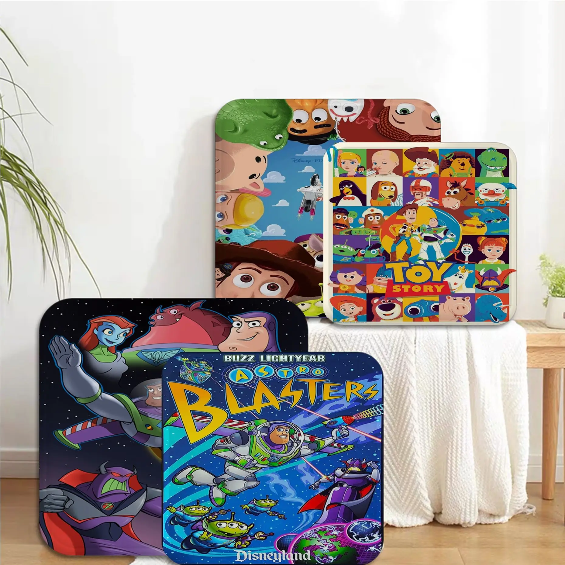 

Disney Toy Story Canvas Buzz Lightyear Round Seat Cushion Office Dining Stool Pad Sponge Sofa Mat Non-Slip Chair Mat Pad