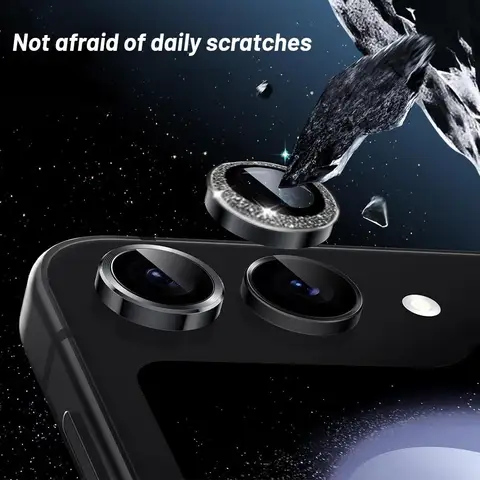 Металлические защитные пленки для камеры Samsung Galaxy Z Flip6, Металлические Блестящие линзы для телефона, Защитная пленка для Samsung Galaxy Z Flip 6