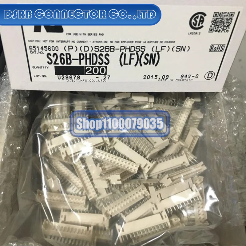 

200pcs/lot S26B-PHDSS 26P 2.0MM legs width 100% New and Original