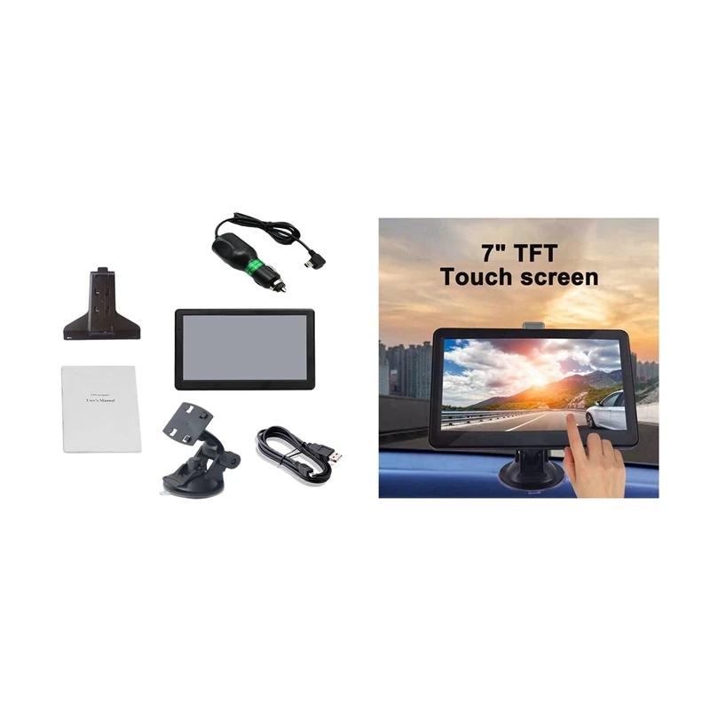 Автомобильный GPS-навигатор 7-дюймовый сенсорный экран спутниковый навигатор для