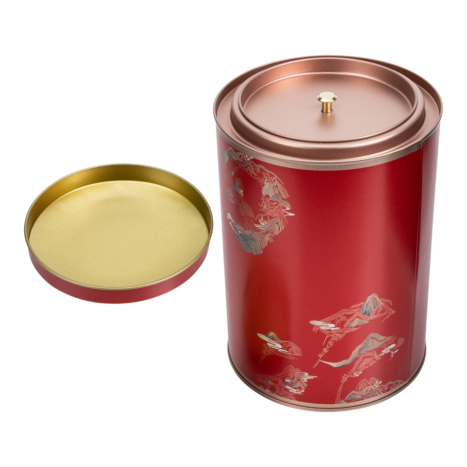 

Tea Jar Storage Canister Loose Metal Tincontainers Tinssugar Tinplatecoffee Vintage Lid Chinese Bean Retro Airtight Empty