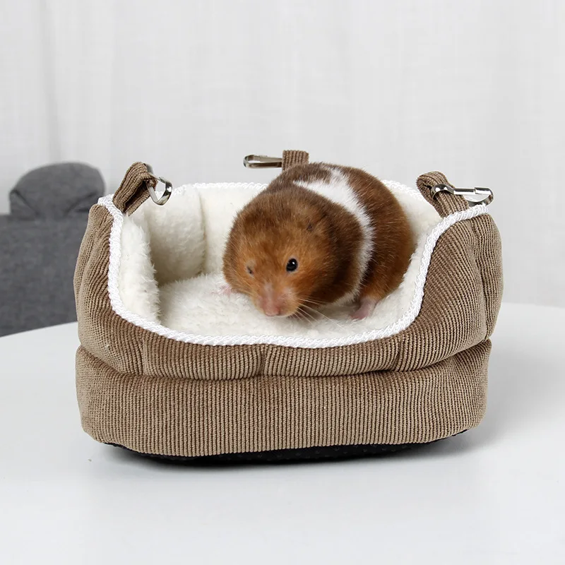 

Hamster Nest Rat Cage Hanging Bed Warm Sofa House Soft Rodent Hammock for Ferret Rabbit Guinea Pig Toys