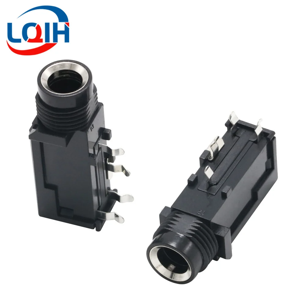 5 шт. DIY 6 35 мм разъем 4P стерео двухканальный гнездо для микрофона Аудио прямой