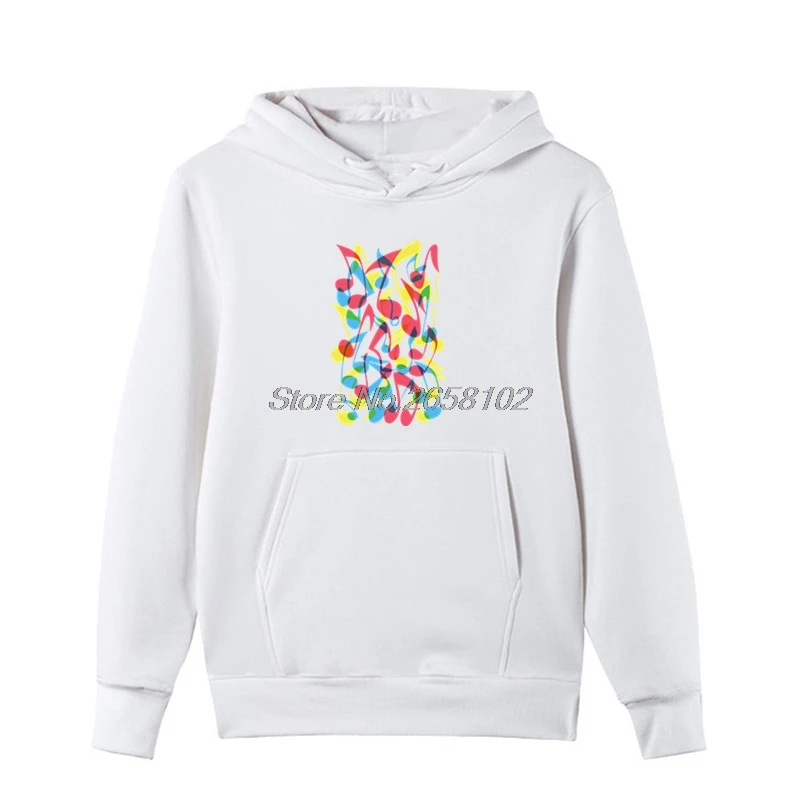 

90s Men Colored Cacophony Note Music Club Hoodies For Youth Man Spring Autumn Fashion Clothes New Sweatshirt Harajuku Streetwear