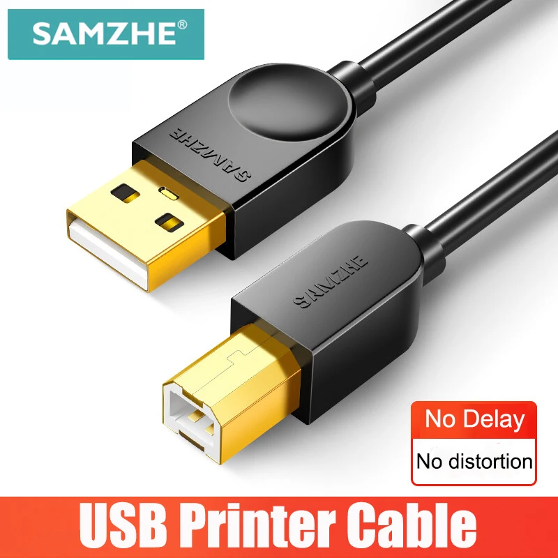 SAMZHE-Cable de impresión USB 2,0, USB 2,0, tipo A, macho A B,...