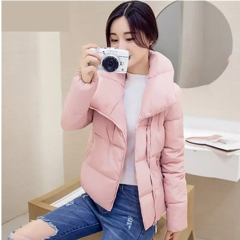 New2022 Winter Woman Cotton Coats 2022Korean Loose Size Short Down Jacket Warm Top Girl Fashion Elegant Student Outwear Female40