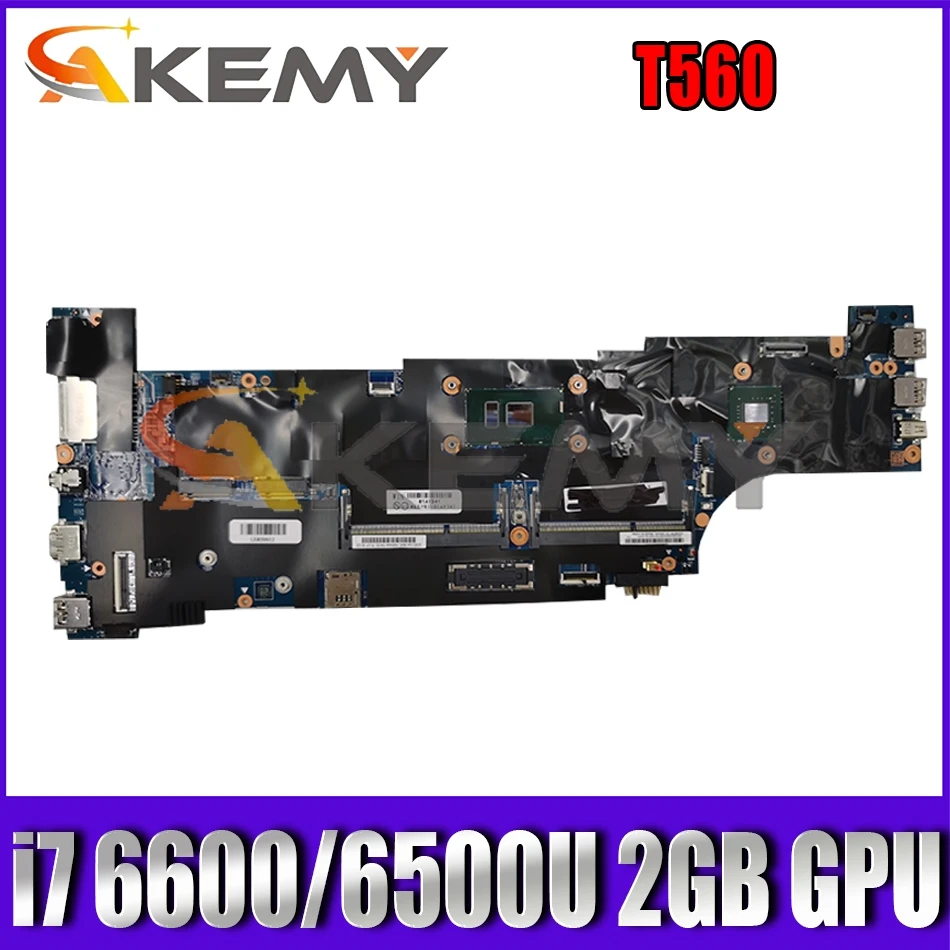 

Материнская плата Akemy 448.06D10.0021 для ноутбука Lenovo Thinkpad T560 W560S P50S, процессор I7 6600U DDR3 GT940M/M520M, работа 2G