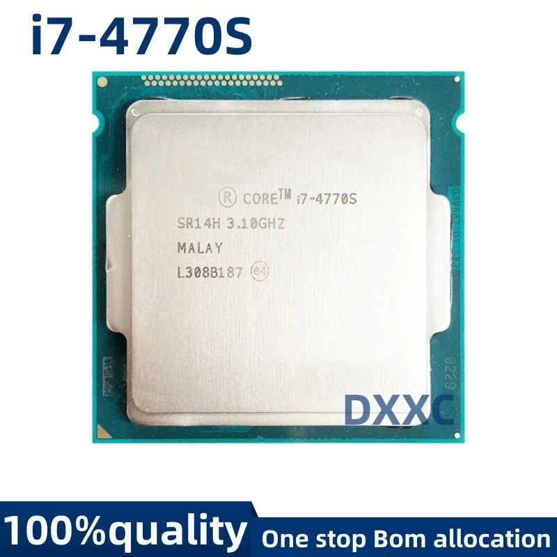 Используется для Intel Core i7 4770S i7-4770S 3,1 ГГц четырехъядерный восьмипоточный ЦПУ процессор 8M 65W LGA 1150