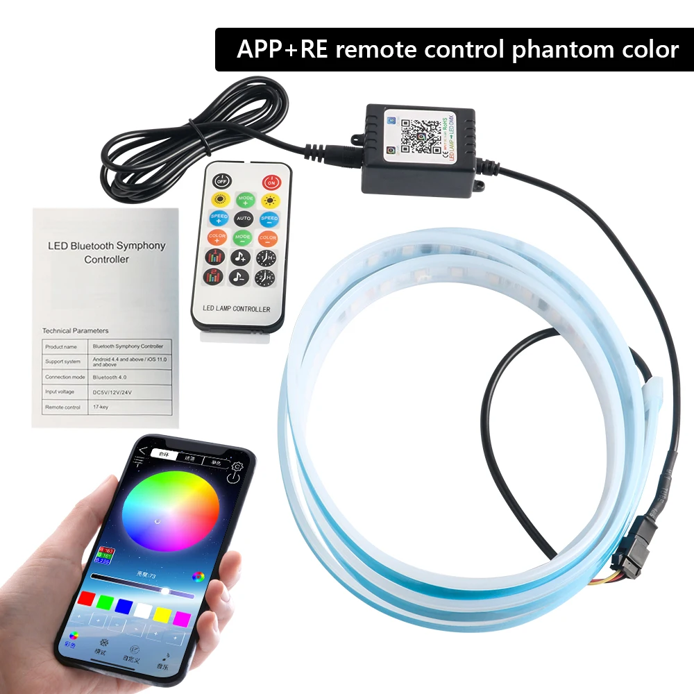

Светодиодная Лента На Капоте Автомобиля RGB, Гибкая, Водонепроницаемая Для Дневных Ходовых Огней