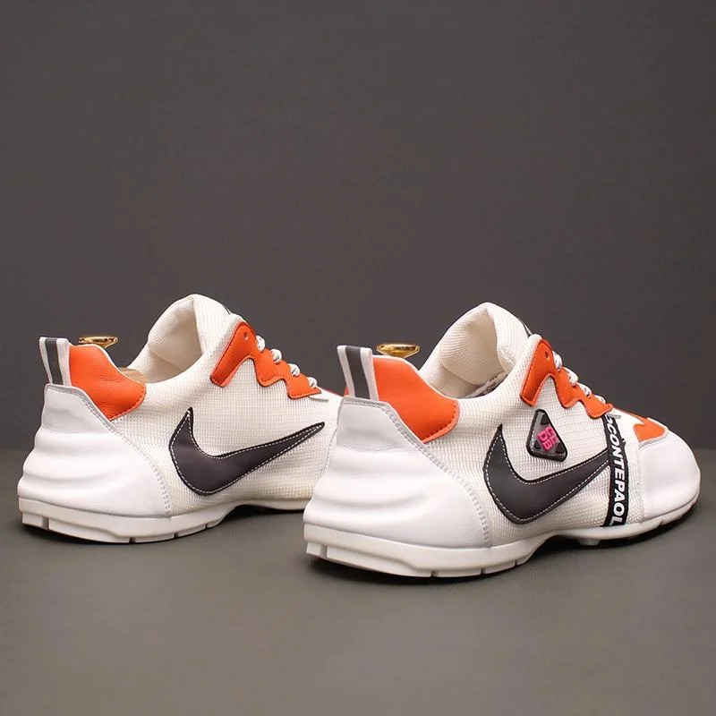 

High quality Men's shoes for Europe Station Summer fashion Personality color contrast sneakers Fashion breathable men's mesh