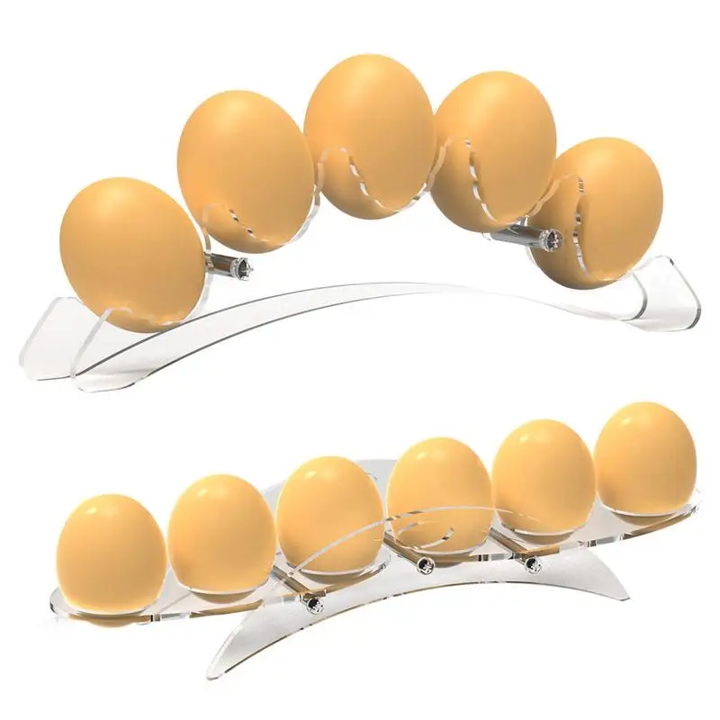 

5/6 Egg Storage Bracket Portable Acrylic Egg Display Storage Rack Reusable Easy To Clean Egg Storage Stand For Kitchen Supplies