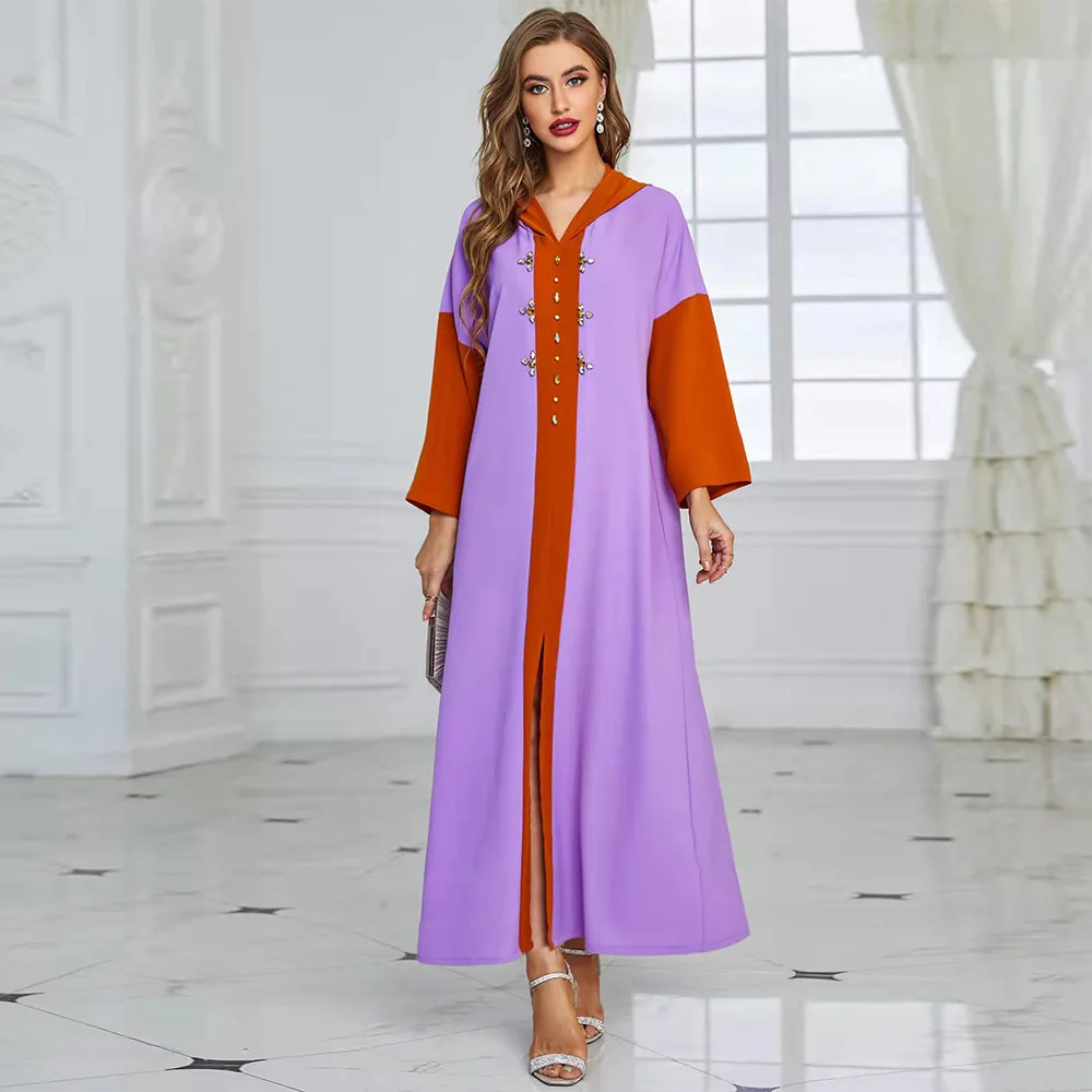 

Luxury Ramadan Abaya Muslim Islamic Women Long Dress Arab Middle East Rhinestone Party Gown Dubai Maxi Robe Moroccan Eid Mubarak