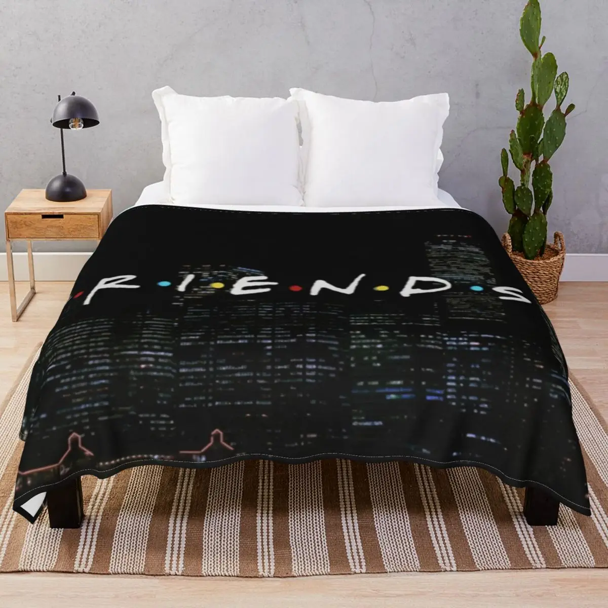 Friends Blankets Flannel Print Fluffy Throw Blanket for Bed Sofa Camp Office