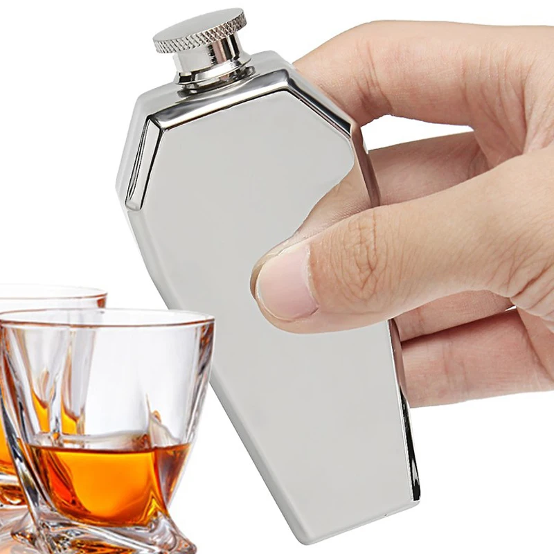 

Outdoor 3.5oz Stainless Steel Heptagon-Shaped Wisky Flask with Funnel Whisky Alcool Alcohol Wine Bottle Gifts