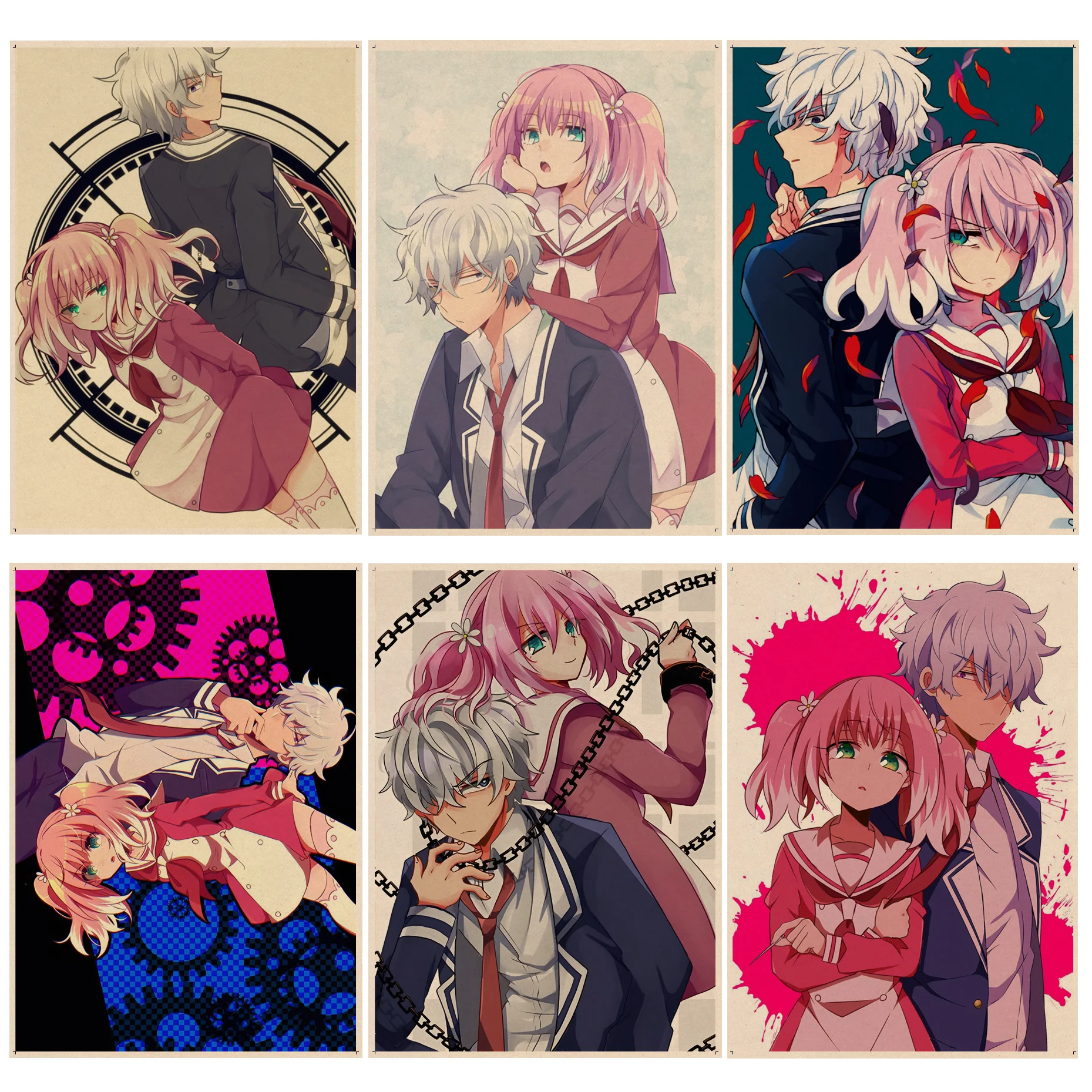 

Munou Na Nana Classic Anime Poster Vintage Room Bar Cafe Decor Stickers Wall Painting