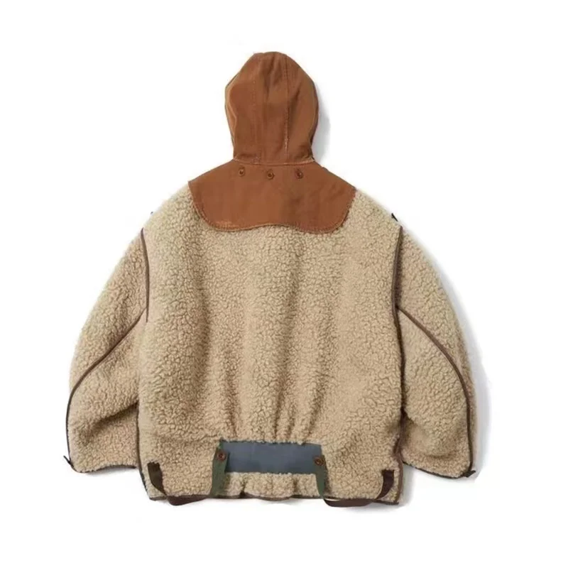 HKSH осень-зима новая мужская флисовая куртка в стиле панк японская съемная шапка с