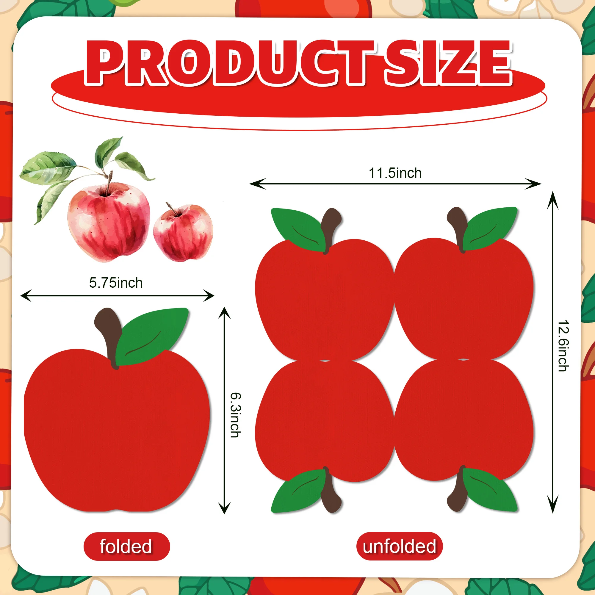 

Одноразовые бумажные салфетки в форме яблока