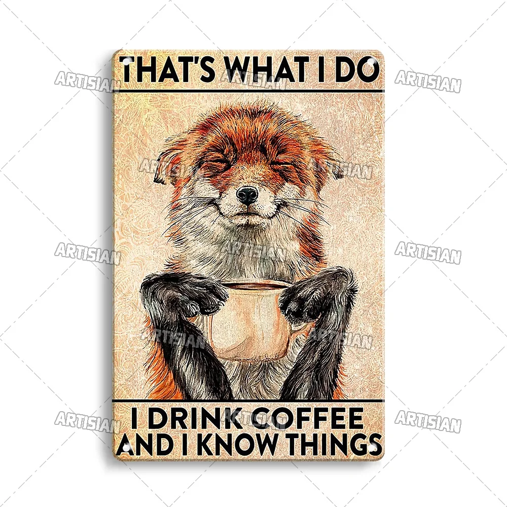 

Металлический знак Artisian Coffee Собака Кошка