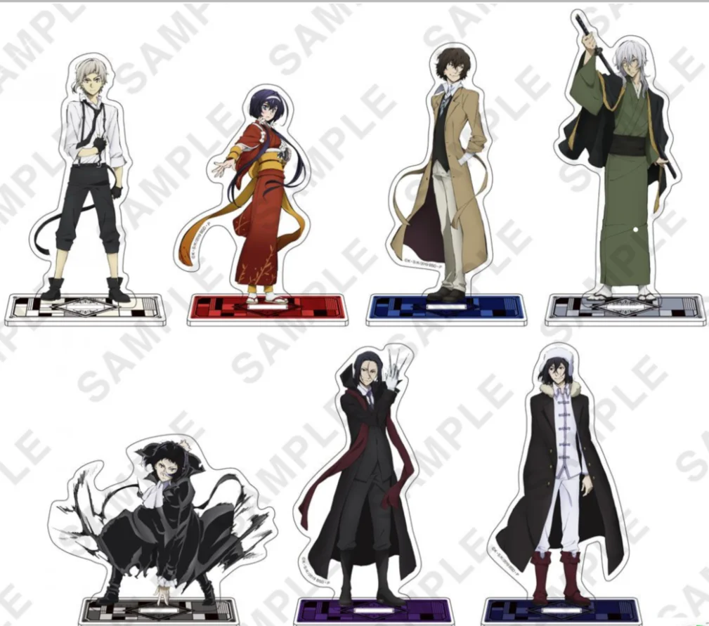 

Anime Bungo Stray Dogs Dazai Osamu Nakajima Atsushi Cosplay Uniform Acrylic Stand Figure Display Model Plate Desktop Toy Gifts