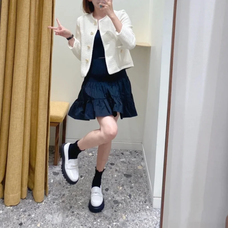 

Women's Jacket Lace Up Single Breasted Long Sleeve O-Neck Elegan Coat