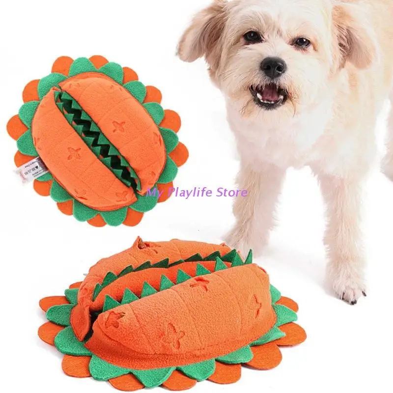 

Dog Snuffle Feeding Mat Toy Puppy Interactive Puzzle Feeder Toy Slow Feeder Squeak Plush Toy Treats Bowl Improving Intelligence