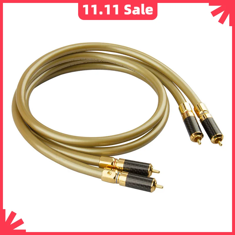 

Cardas 1 Pair RCA Cable 99.99% OFC Stereo RCA Cable High-performance Premium Hi-Fi Audio 2RCA to 2RCA Mixer Interconnect Cable