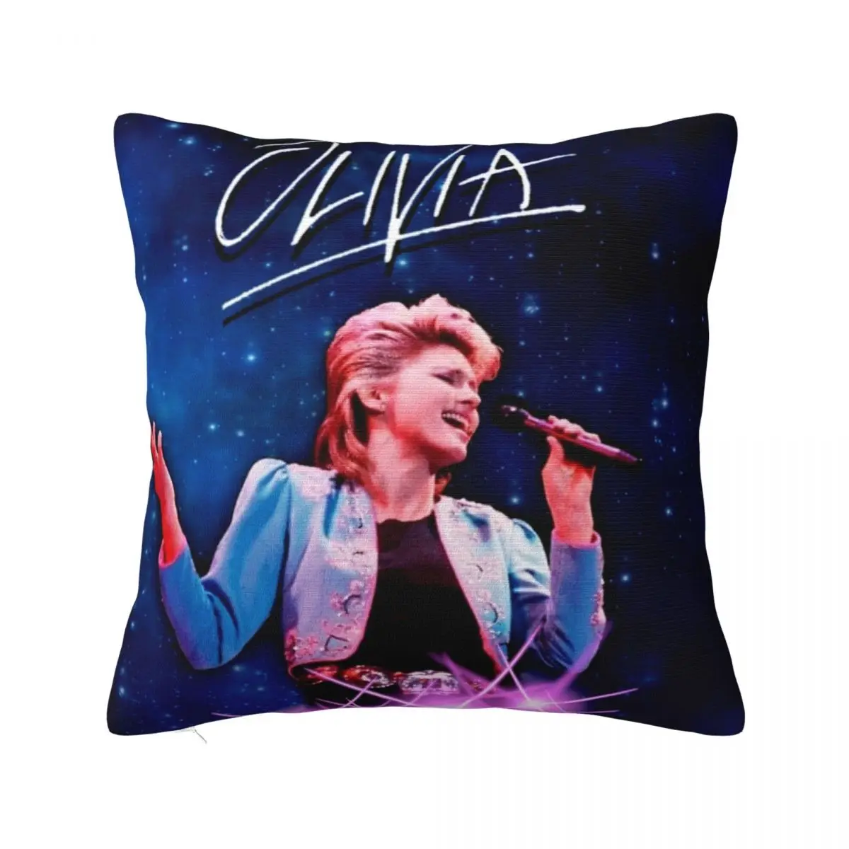 

Olivia Newton John 1982 Concert Pillowcase Soft Polyester Cushion Cover Decoration singer Throw Pillow Case Cover Home Square