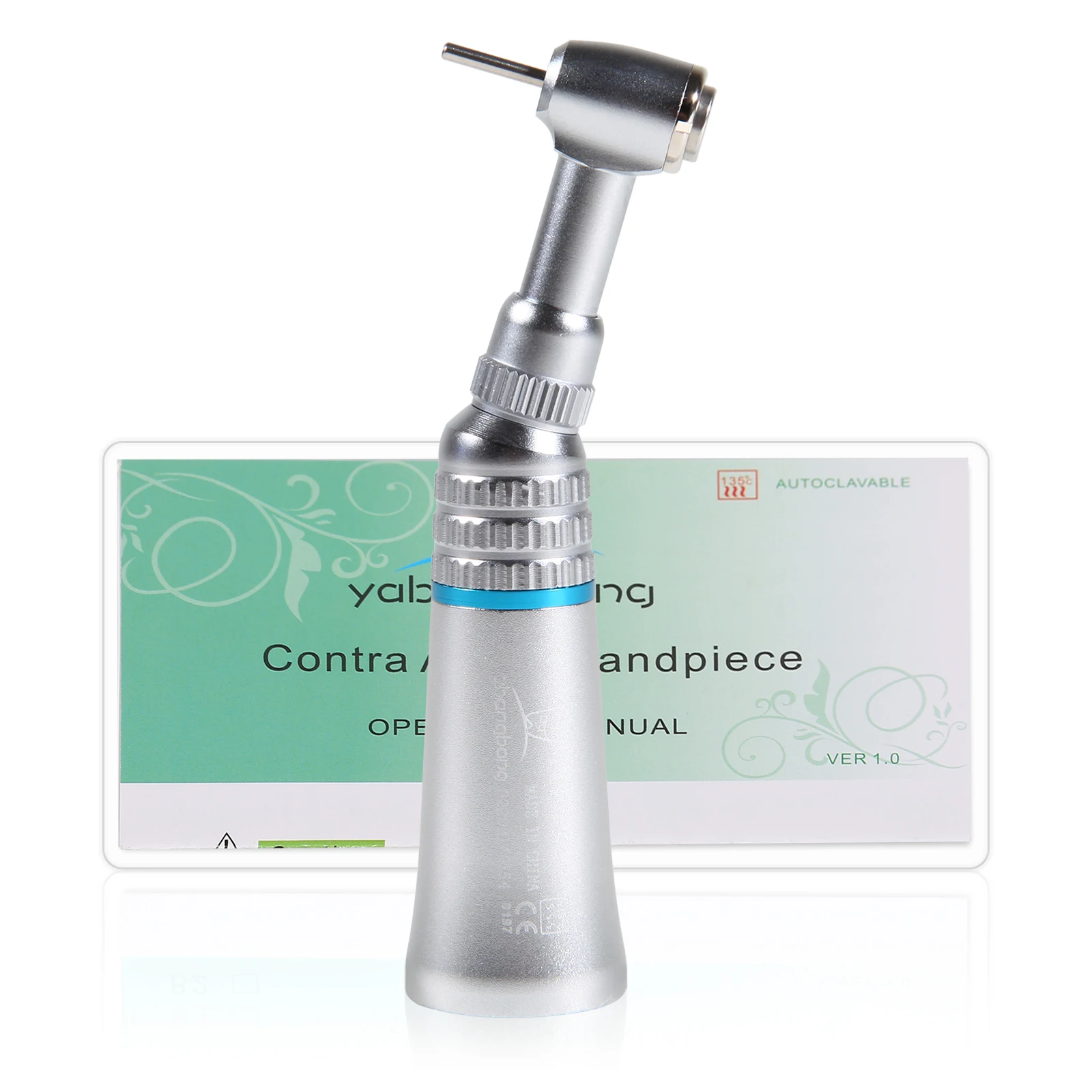 Стоматологический низкоскоростной наконечник YBB FG1 6 мм 1:1 кнопочный угловой