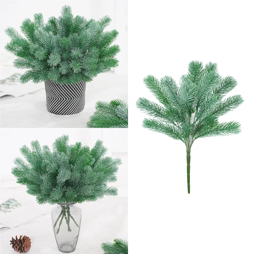 

4pcs Artificial Pine Xmas Craft Wreath Pick Diy Craft Xmas Wreath Pine Artificial Evergreen Branches