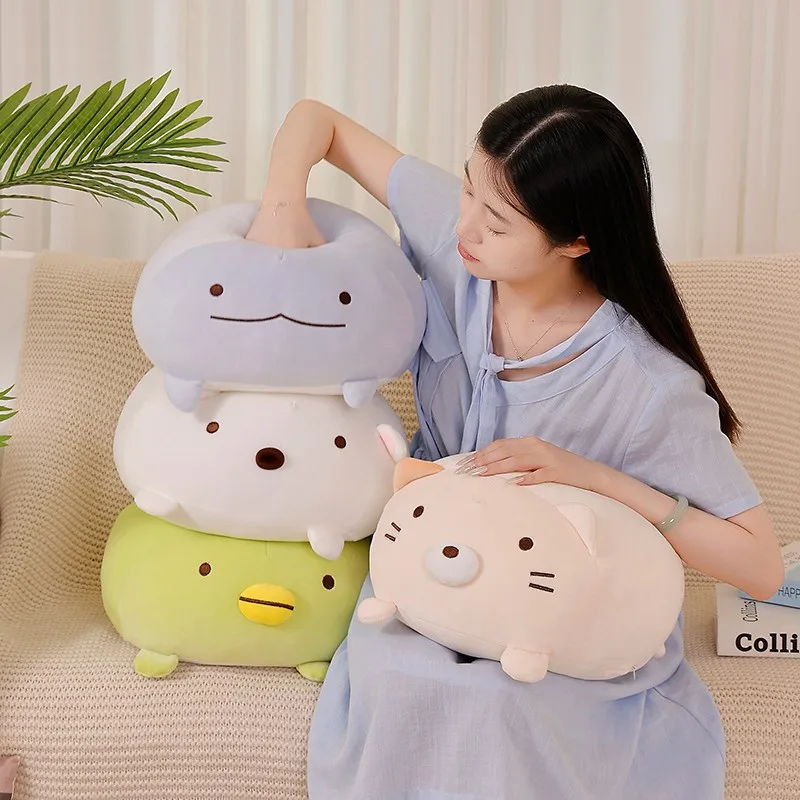 

Плюшевые игрушки в стиле аниме Kawaii Sumikkogurashi, Размер 20 см/40 см, милый мультяшный медведь/кошка/ящерица/пингвин, диванная подушка, рождественский подарок