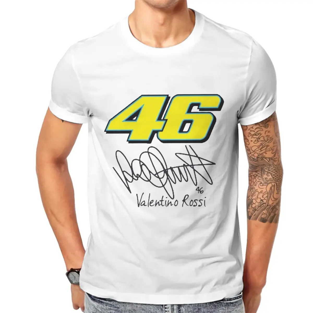 Men The doctor motorcycle #46 T-Shirt Crewneck Cotton Style Rossi Race Hipster Ofertas O Neck Graphic Tshirt