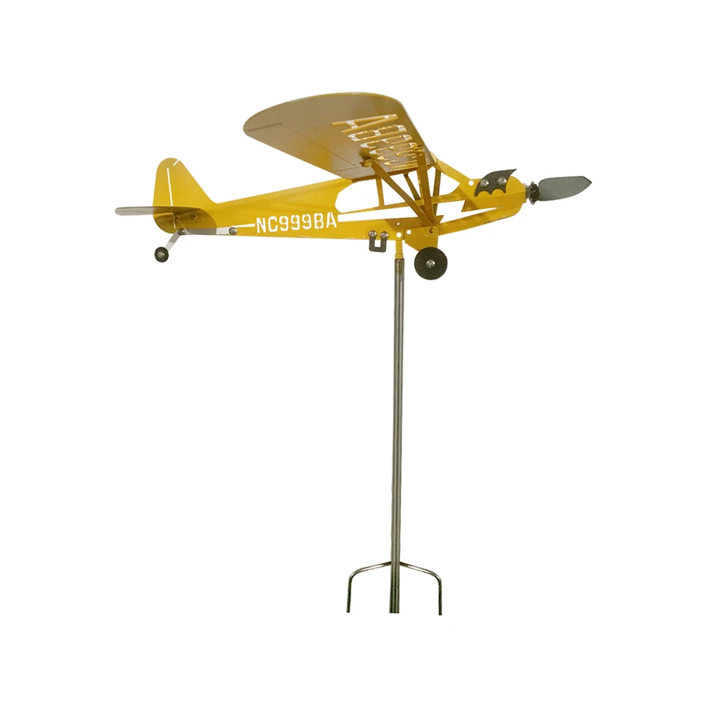 

Stable Aircraft Weather Vane Stainless Steel Parts Wind Direction Test Home Garden Decor Balcony Field Decor Gift for Children