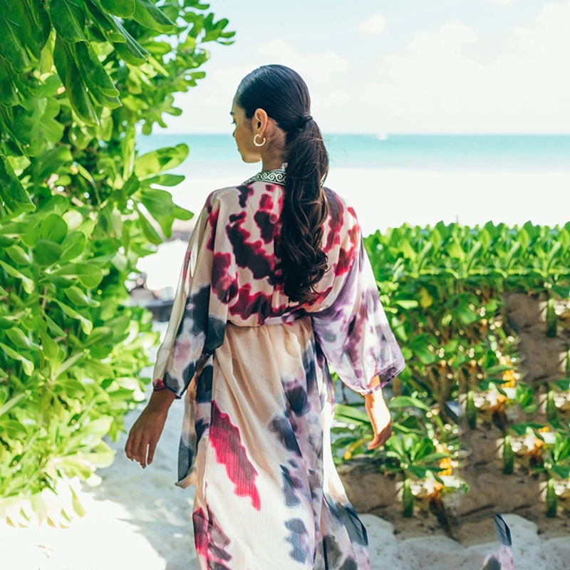 

Женский свободный кардиган, купальник с завязкой, накидки, шифоновое бикини, пляжная одежда, женские купальники и накидки