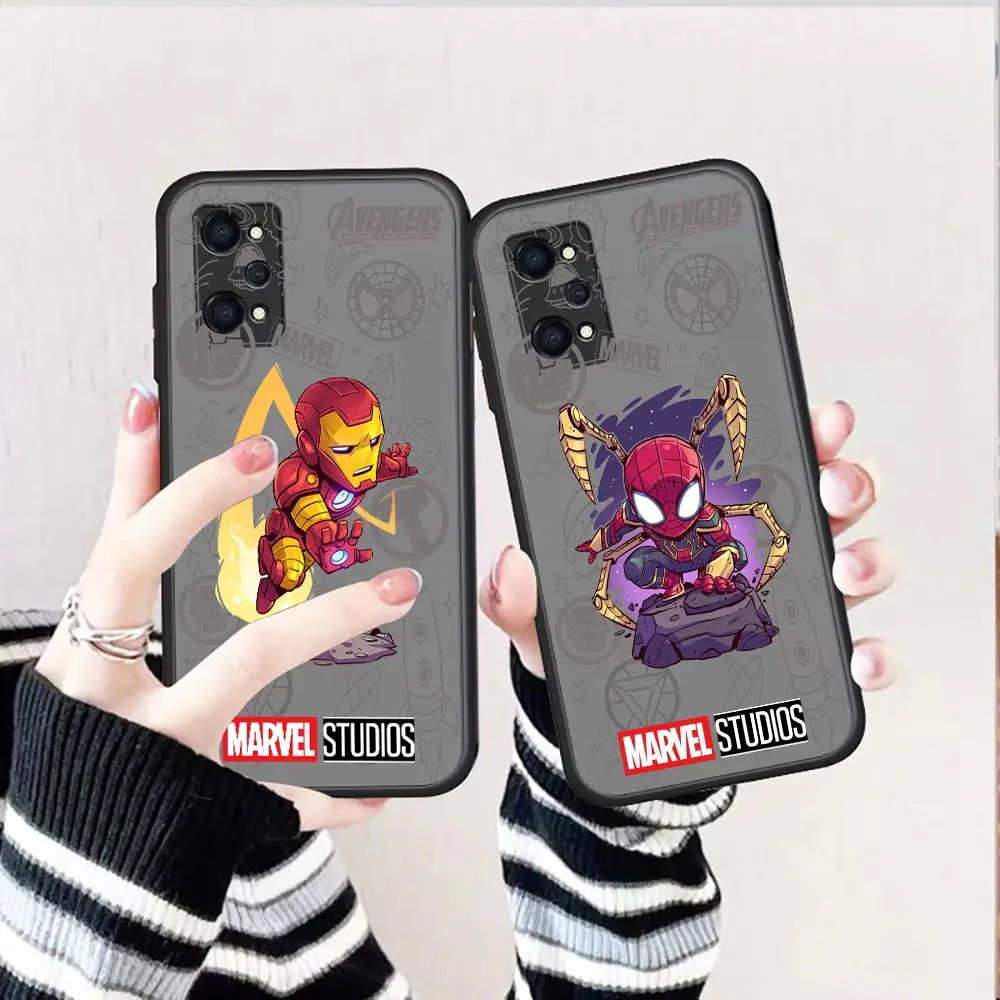 

Marvel Hero Spider Man Cartoon Matte Case For Realme C33 C31 C30S C30 C21Y C21 C20 C15 C12 C11 C3 GT Neo 2 50a 50i 5G XT Cover