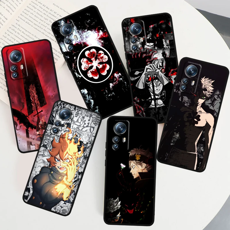

Hot Anime Black Clover Phone Case For Xiaomi Mi 13 12T 12 11T 11i 11 A3 10T 10 CC9E 9 Pro Lite Ultra 5G Cover Black Funda