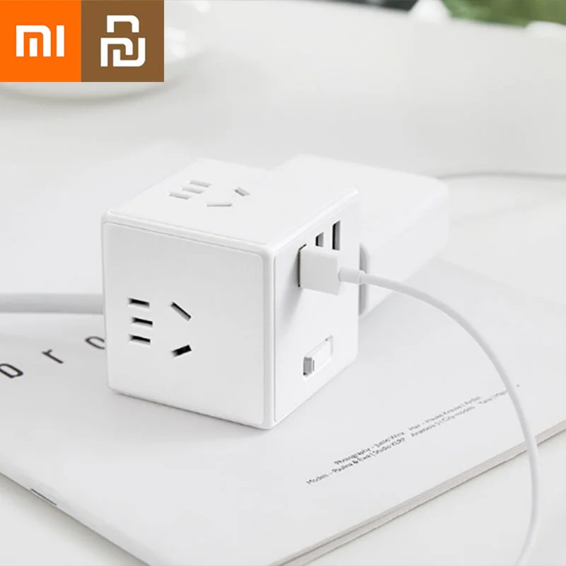 

Xiaomi Mijia Portable Magic Cube Converter Socket USB Chargers Adaptor 6 Ports Socket Power Strips Trip Socket Plug Travel Tools