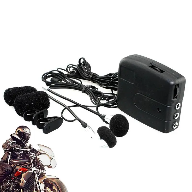 

Wired Motorcycle Headset Full Face Motorbike Casque Headphones Intercom Volume Control Switch Universal