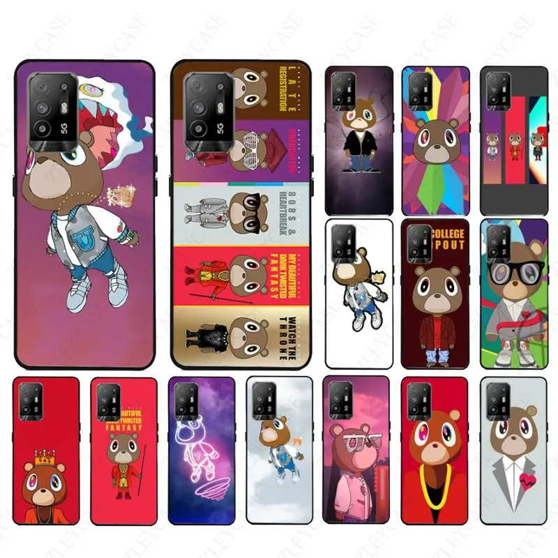 Чехол для телефона Kanye с изображением медведя на выпускной ВЕСТ oppo Realme 8Pro 6PRO 6i 7pro 9i