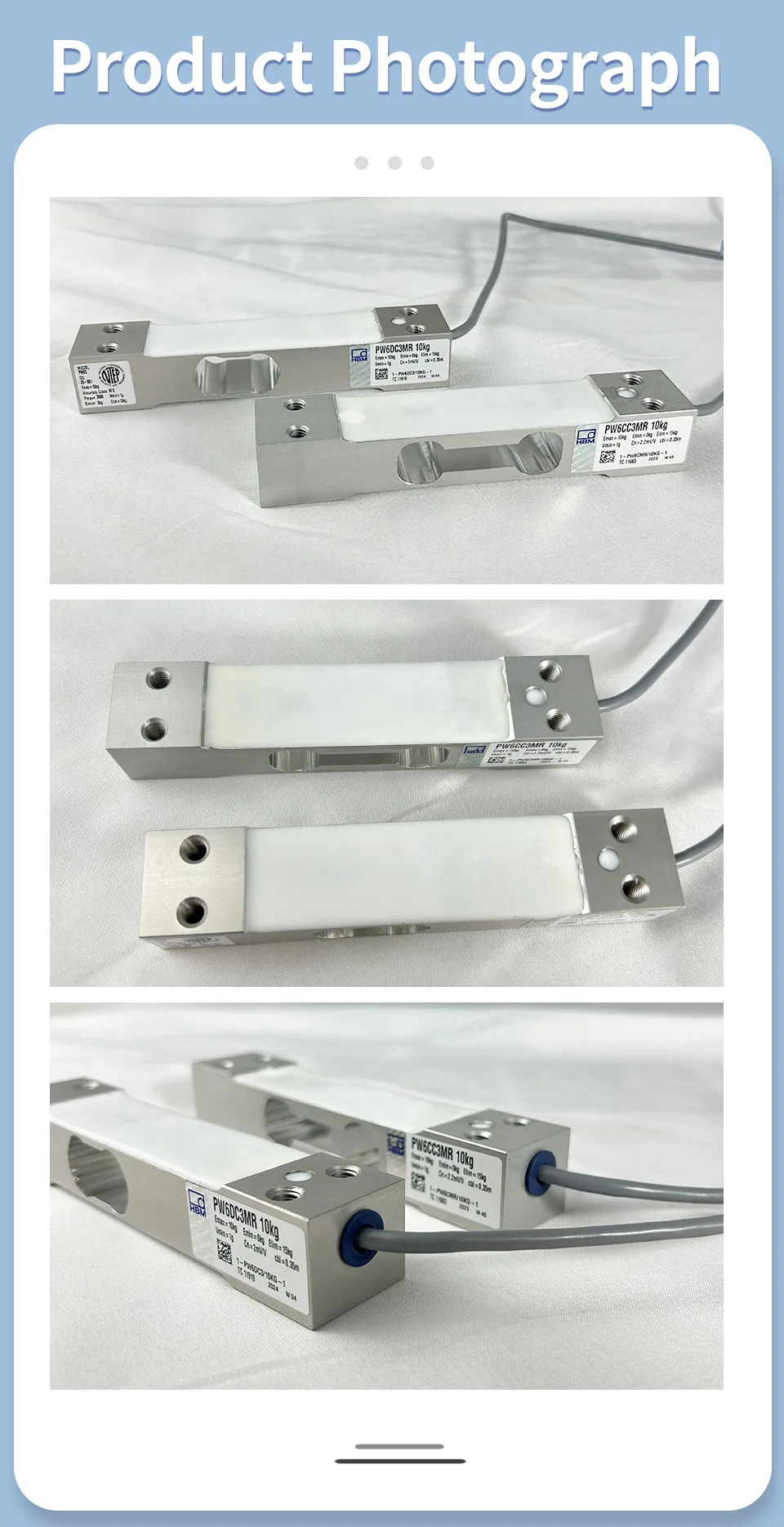 Тензодатчик одноточечный PW6CC3MR 3 кг, 5 кг, 10 кг, 15 кг, 20 кг, 30 кг, 40 кг для динамического взвешивания (art.: 3920da2a65645) - 3920da2a65645