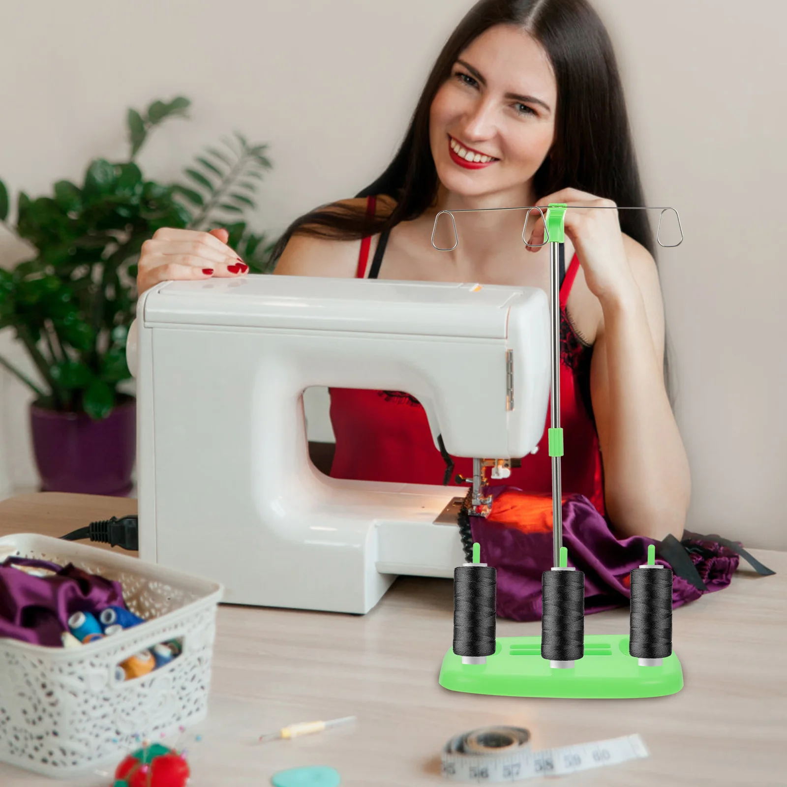 Держатель ниток швейная стойка органайзер для шпульки хлопковая катушка конус