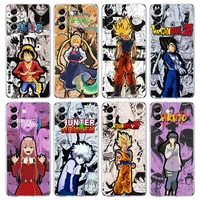 anime characters dragon ball phone case for samsung galaxy s22 5g s20 ultra s21 fe 5g s10e s9 s8 s10 plus note 20 10 lite cover