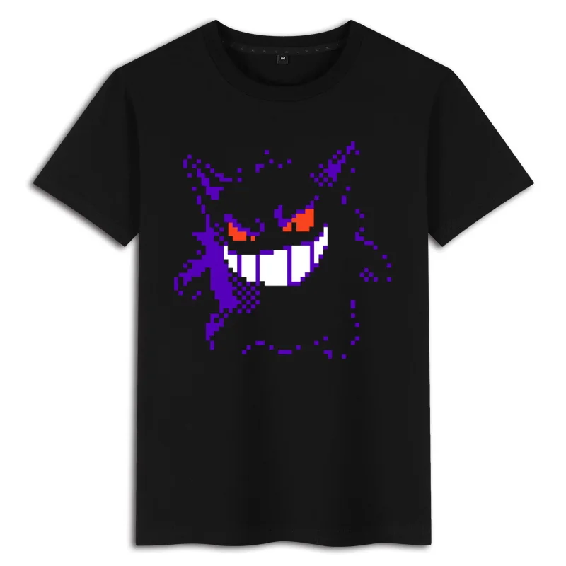 

Soft Tees Women Y2k Clothes Anime Cartoon Gengar Summer Short Sleeved T-shirt Men Harajuku Cute Graphic T Shirts Female Blouse