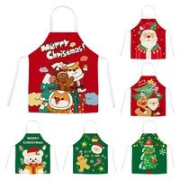 new christmas linen apron parent child suit apron baking accessories aprons for woman kids kitchen custom apron barber mat waist