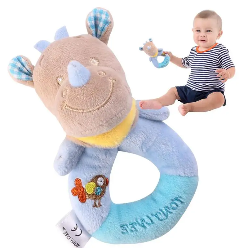 

Baby Plush Rattle Cartoon Animals Crib Mobile Bed Bell Toys Puppy Cow Donkey Hedgehog Rhino Early Educational Toy Gift Hand Bell