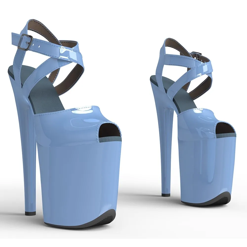 

LAIJIANJINXIA, новинка, 20 см/8 дюймов, искусственная кожа, модные сексуальные экзотические женские сандалии на высоком каблуке и платформе, женские босоножки для танцев на шесте, 332