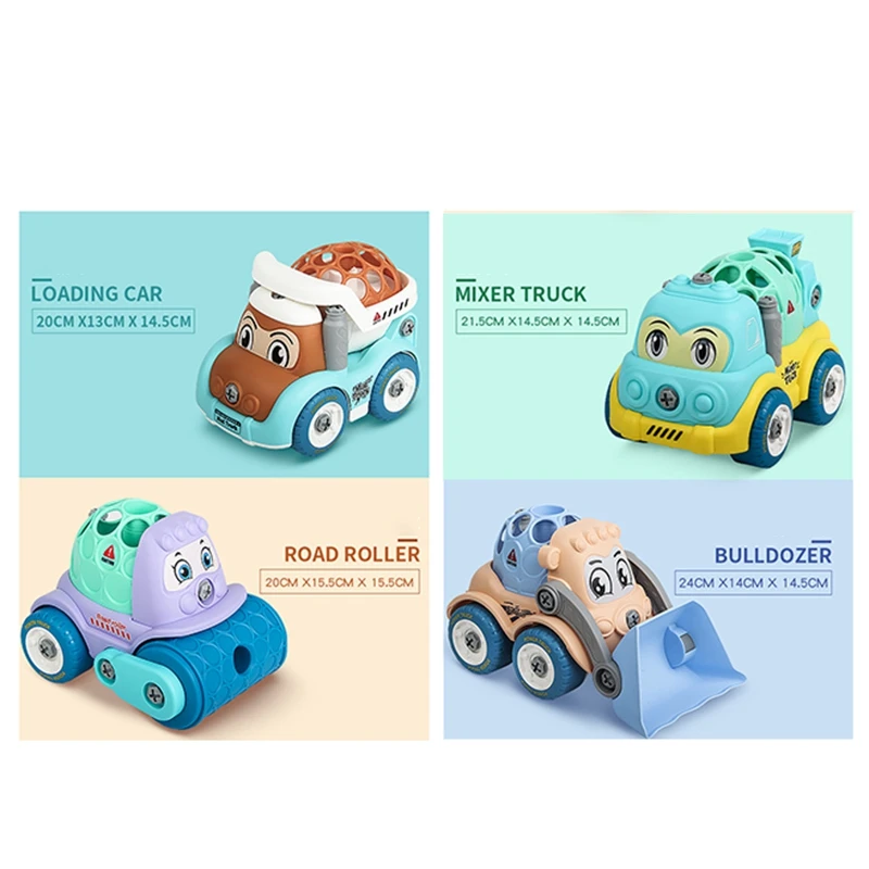 

Take Apart Toys Construction Truck Cartoon Vehicle Cars Stem Building Toy DIY Engineering Learning Educational Set