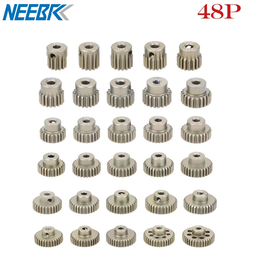 Шестерня двигателя 48DP 3,175 мм 13T-48T для 1/10 1/10 1/8 Φ 3650 3660 Traxxas RC щеточный автомобиль, 2 шт.