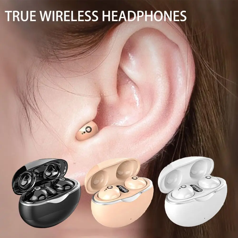 Invisible Wireless Bluetooth Headphones TWS Fone Binaural Reduction Life Headset Noise HiFi Mini Stereo Sleep Battery Long V6S2