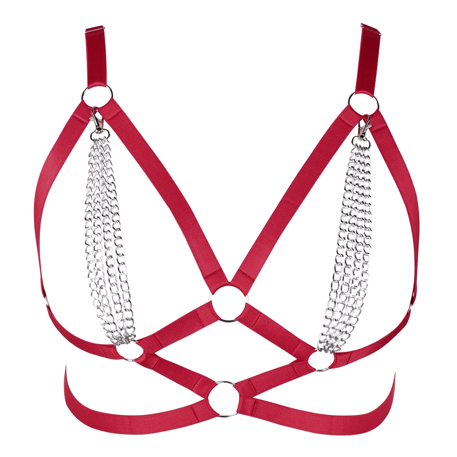 

Women Fetish Bondage Pastel Goth Sexy Lingerie Adjustable Punk Body Cage Harness Belt Bra Soft Body Harness