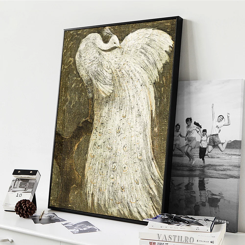 Винтажный постер &quotБелый альбинос павлин&quot Bao Pavilion